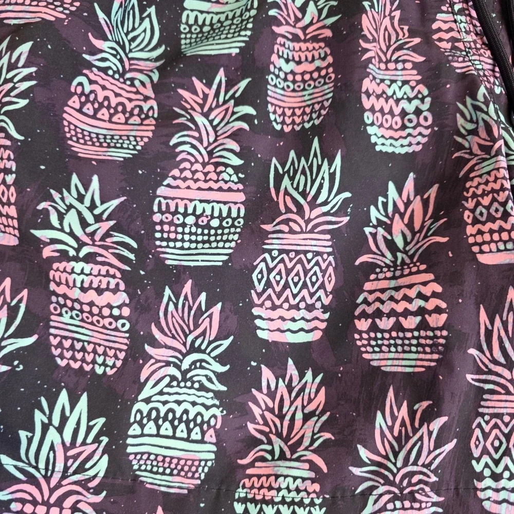 Goodfellow & Co Swim Trunks Mens Medium Purple Pineapple Print 7